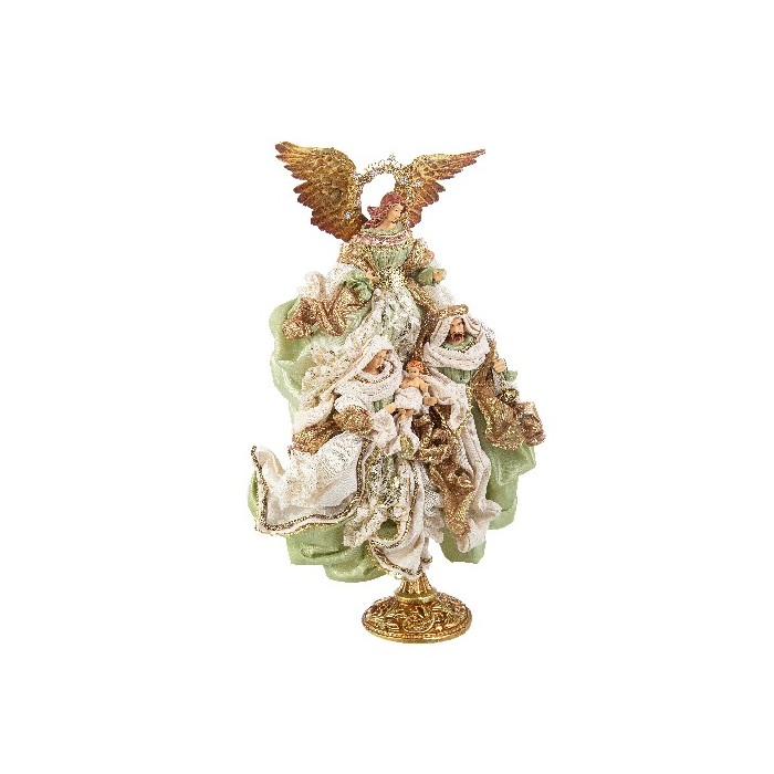 christmas/cribs-villages/xmas-bizzotto-liberty-green-standing-holy-family-with-angel