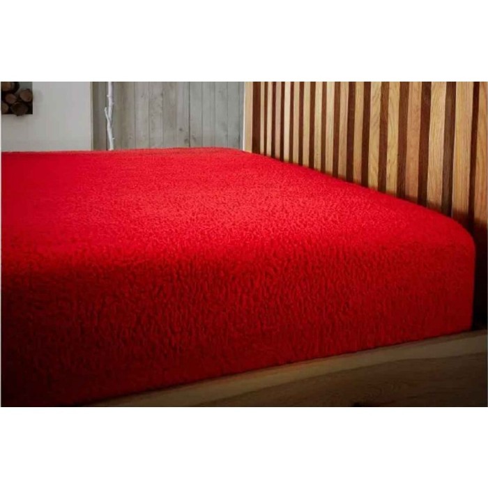 household-goods/bed-linen/teddy-plain-fitted-sheet-double-red