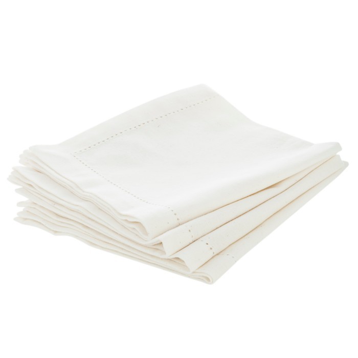 tableware/table-cloths-runners/atmosphera-napkin-chambray-white-x4