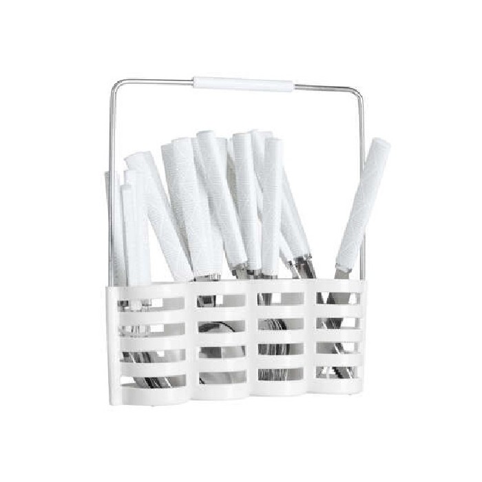 tableware/cutlery/sg-secret-de-gourmet-cutlery-set-24p-geo-with-rack-white