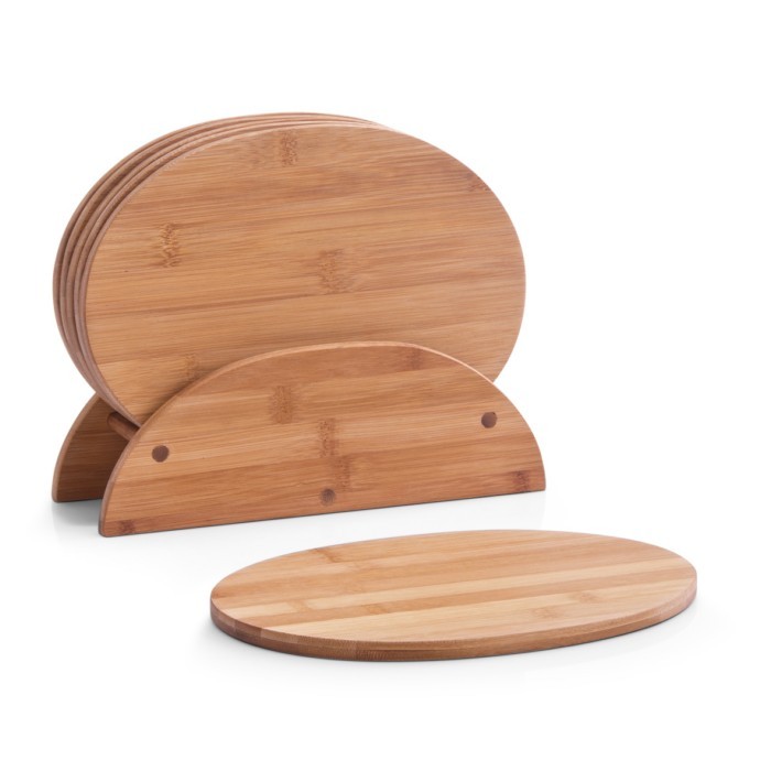 kitchenware/miscellaneous-kitchenware/zeller-cutting-board-set-7-pcs-oval-bamboo