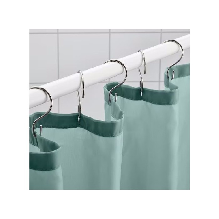 bathrooms/shower-curtains-rails-accessories/ikea-vannean-shower-curtain-grey-turquoise180x200cm