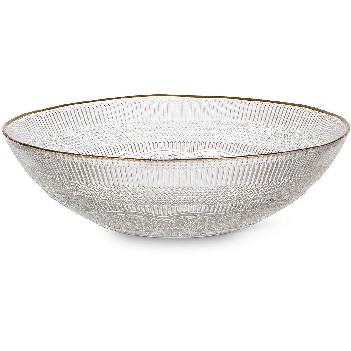 tableware/plates-bowls/coincasa-gold-edge-glass-salad-bowl