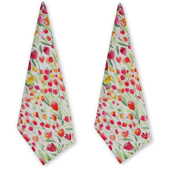 kitchenware/kitchen-linen/coincasa-set-of-2-panama-tea-towels-in-cotton-with-tulip-print