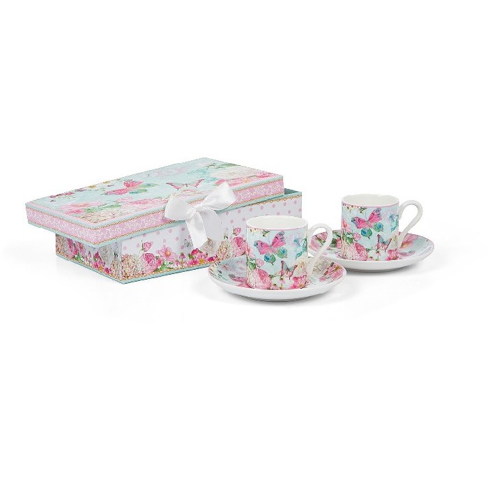 tableware/mugs-cups/coincasa-set-of-2-new-bone-china-coffee-cups-with-butterfly-motif