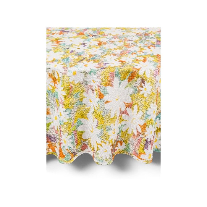 tableware/table-cloths-runners/coincasa-round-panama-cotton-tablecloth-with-daisy-print