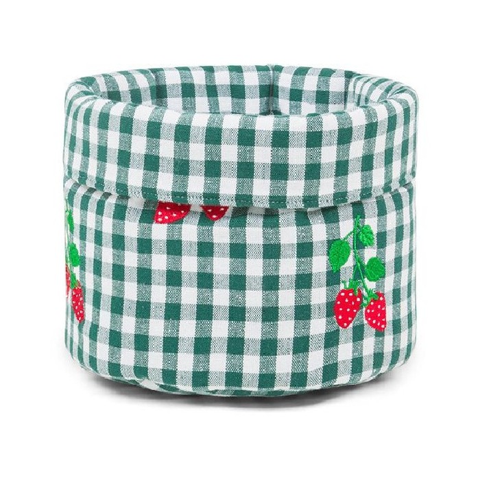 household-goods/storage-baskets-boxes/coincasa-vichy-cotton-storage-basket-with-strawberry-embroidery