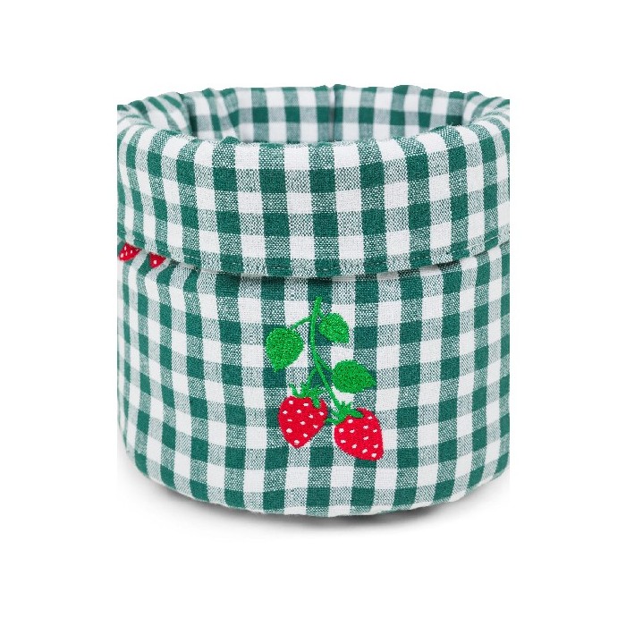 household-goods/storage-baskets-boxes/coincasa-vichy-cotton-storage-basket-with-strawberry-embroidery
