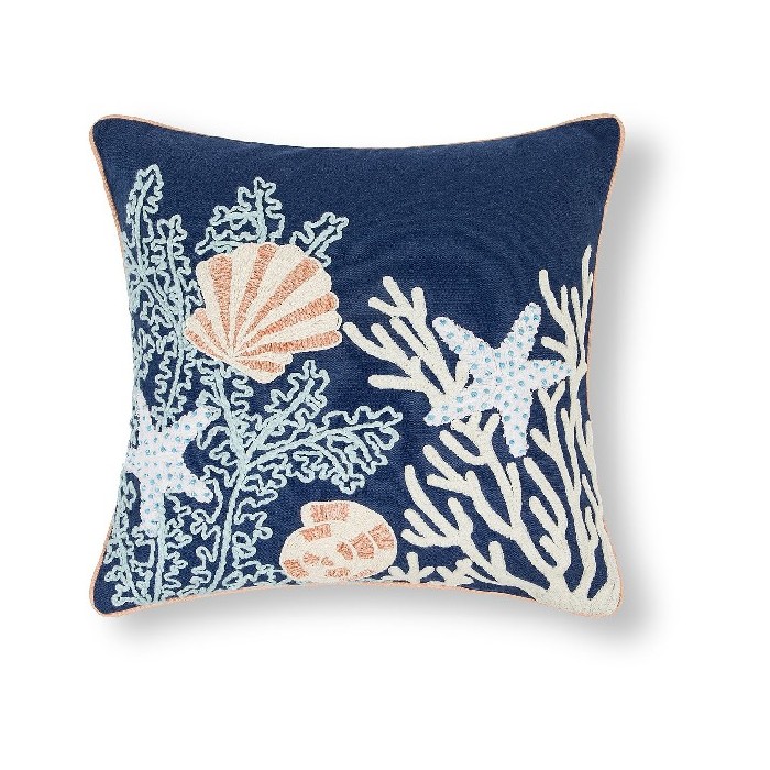 home-decor/cushions/coincasa-45cm-x-45cm-cushion-with-applications-and-embroidery-blue-7404445
