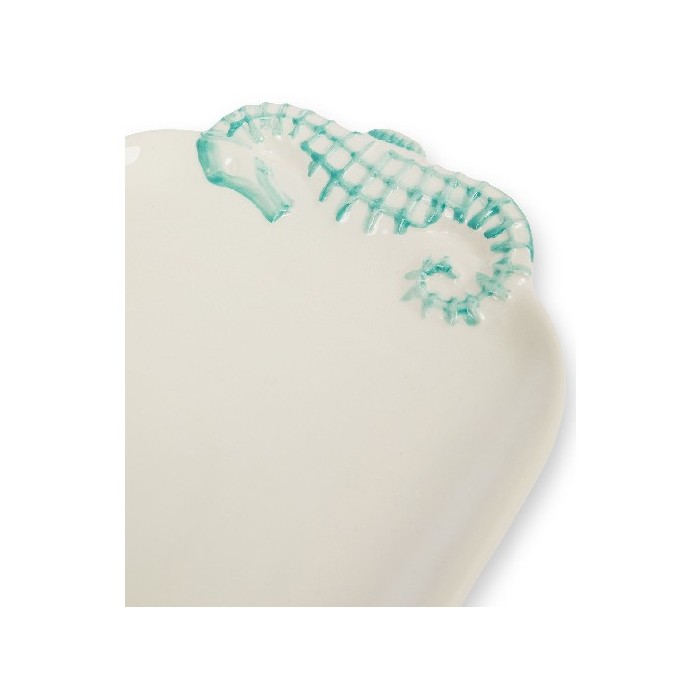 tableware/serveware/coincasa-ceramic-tray-with-seahorse-decoration-white-7407106