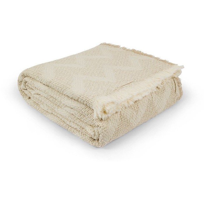 household-goods/bins-liners/coincasa-pure-cotton-bedspread-beige