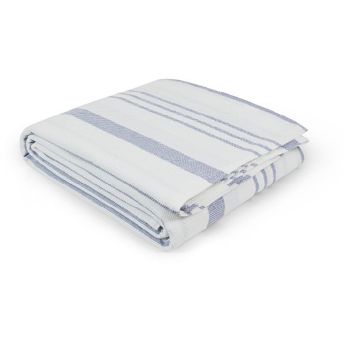 household-goods/bins-liners/coincasa-pure-cotton-bedspread-blue