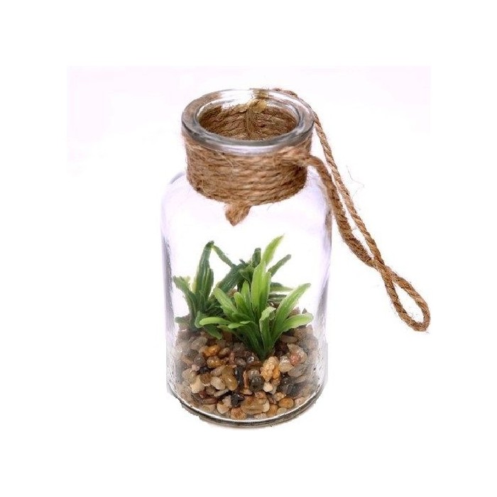 home-decor/artificial-plants-flowers/glass-bottle-with-rope-succulent-26cm