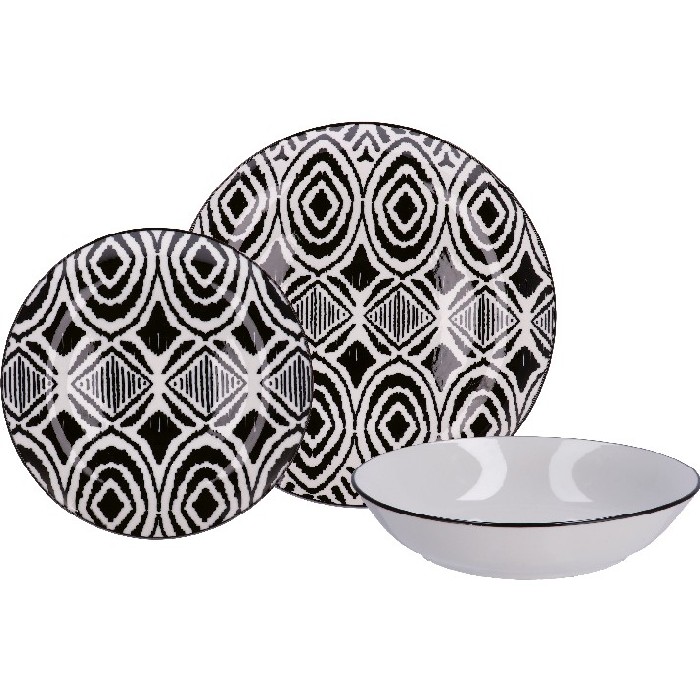 tableware/plates-bowls/dinner-set-x-18-black-white-patterned