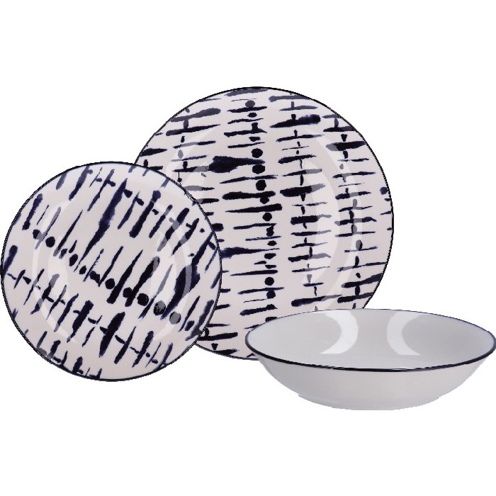 tableware/plates-bowls/dinner-set-x-18-black-white-patterned
