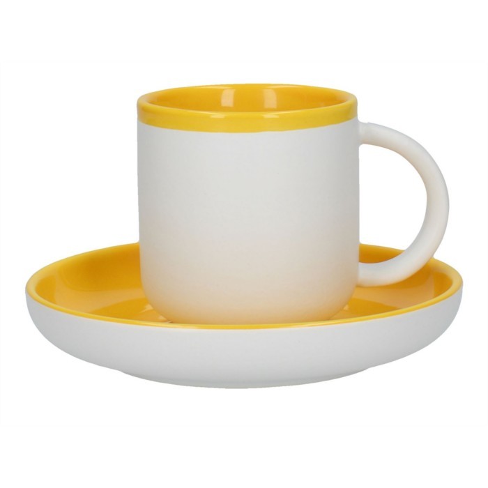 tableware/mugs-cups/kitchen-craft-lc-barcelona-130ml-esprsso-cup-saucer-mustard