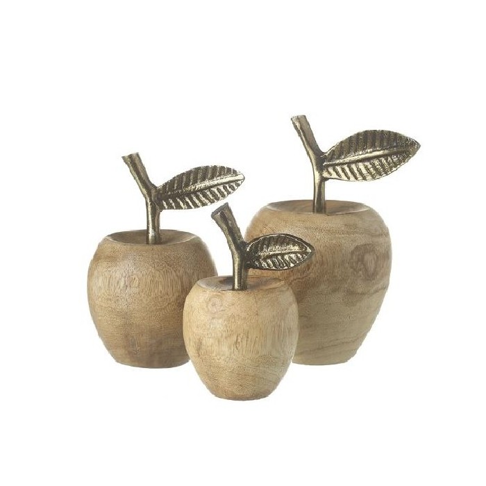 home-decor/decorative-ornaments/wooden-metal-apples-set-3