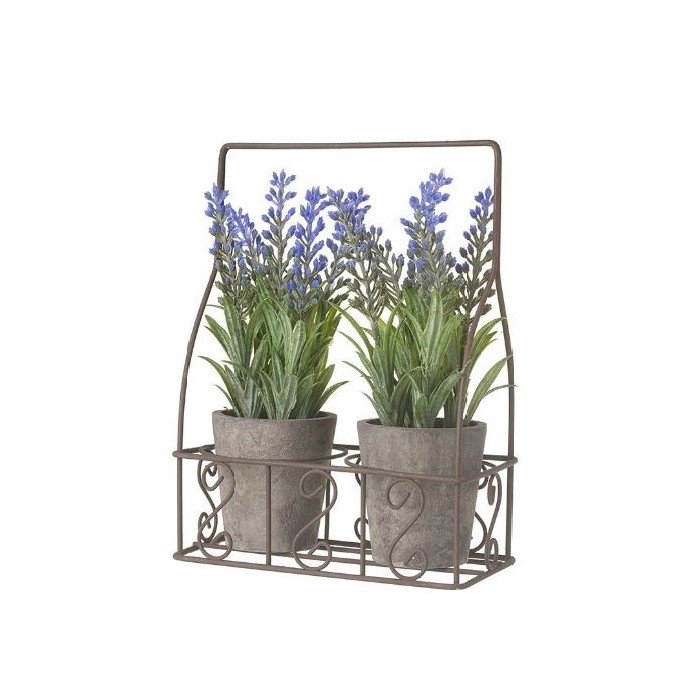 home-decor/artificial-plants-flowers/lavender-pots-in-metal-swirls-holder