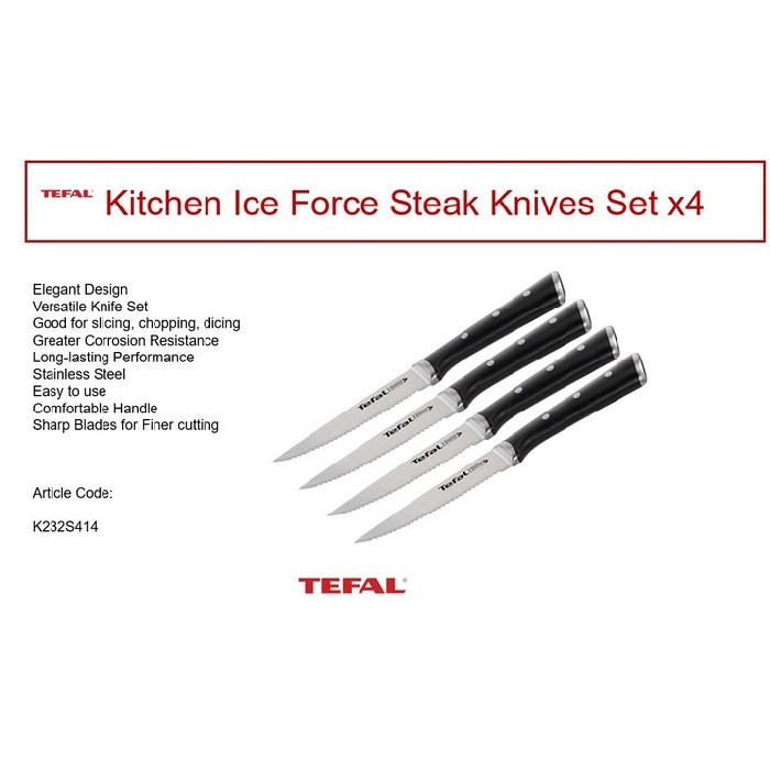 tableware/cutlery/tefal-kitchen-ice-force-steak-knives-set-x4