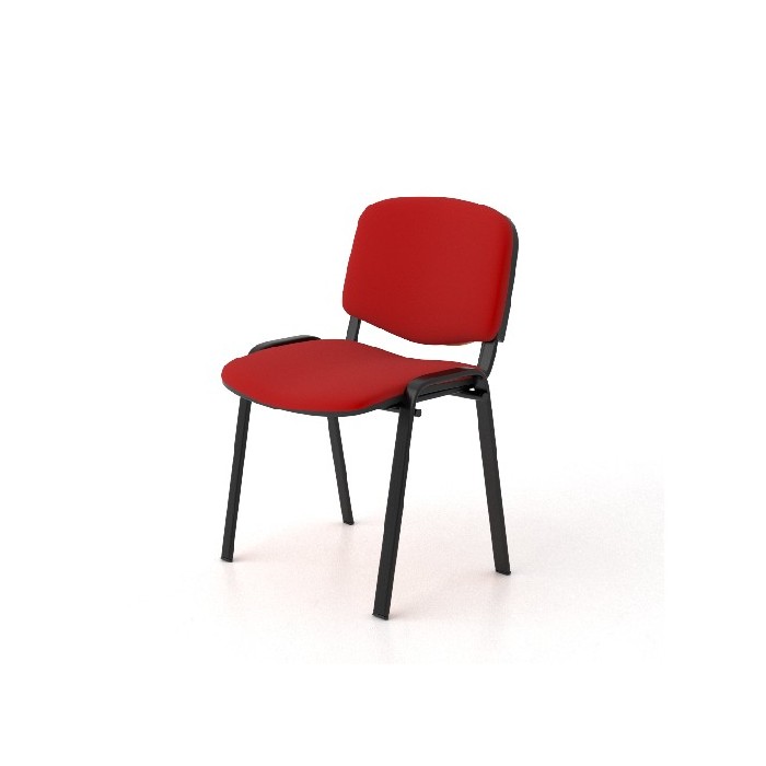 office/office-chairs/look-soft-visitor-chair-black-frame-and-b87-fire-retardant-red-fabric-upholstery