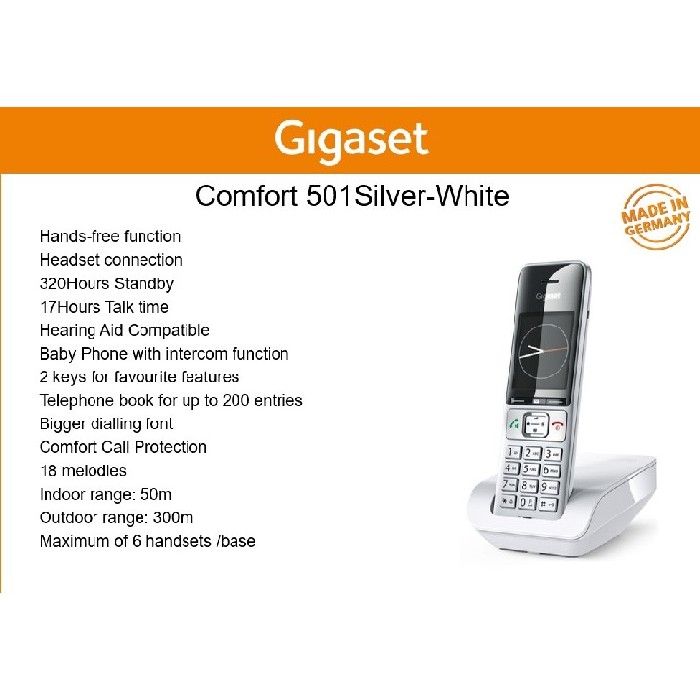 electronics/phones-smartwatches-security-cameras/gigaset-cordless-comfort-501-silver-white