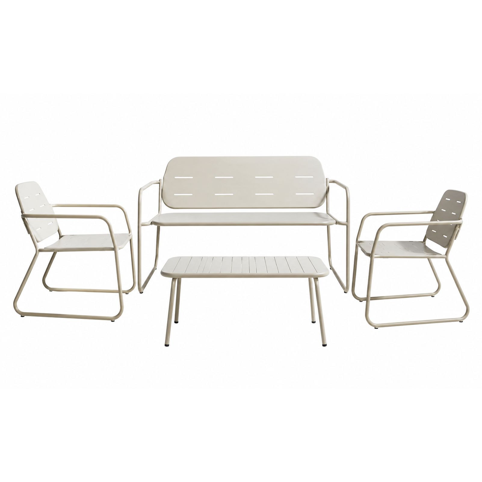Outdoor Lounge Set Ecru