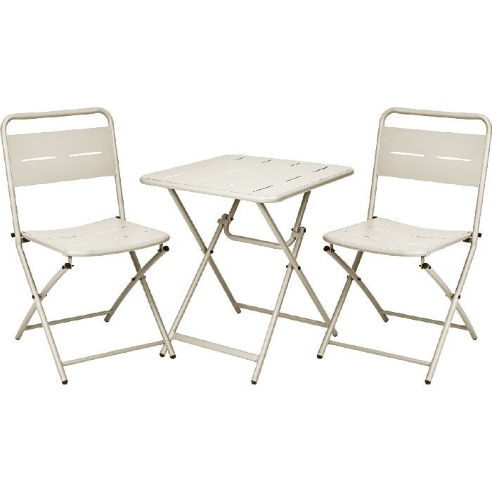 Bistro Set Matt Beige