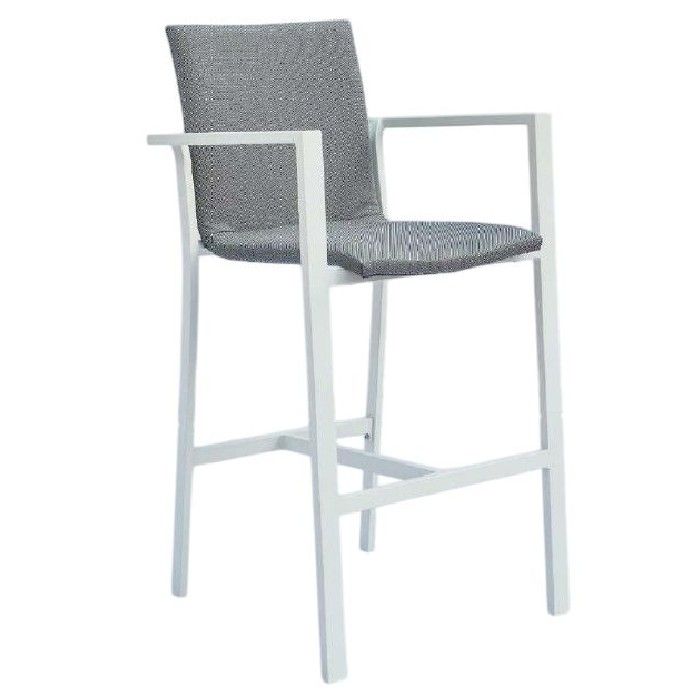 Padded Aluminium Bar Chair Lucca