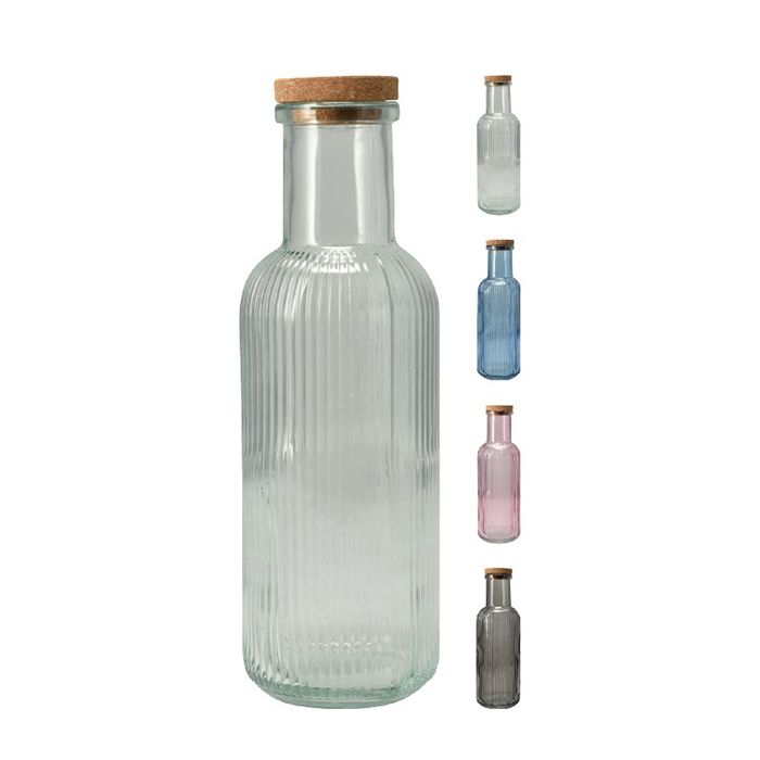 Glass Bottle  1L (4 Assorted Colours)