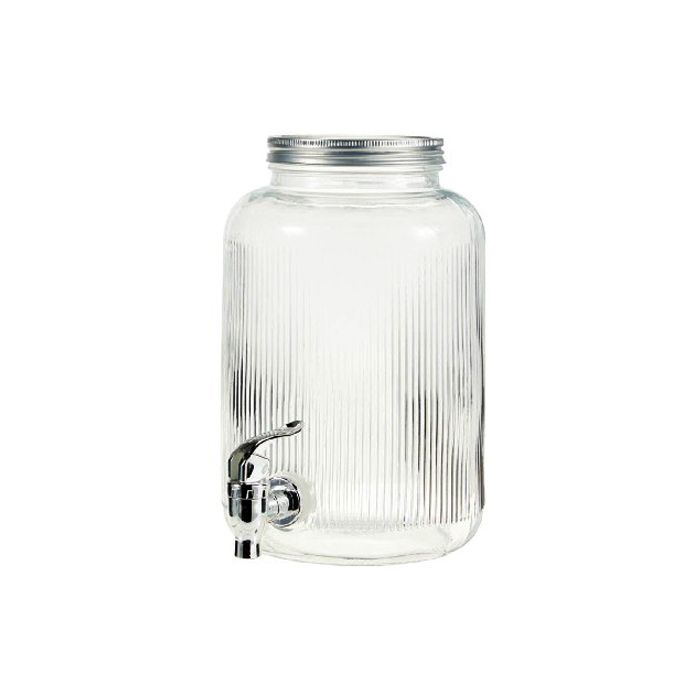 Glass Beverage Dispenser with Tap 4L