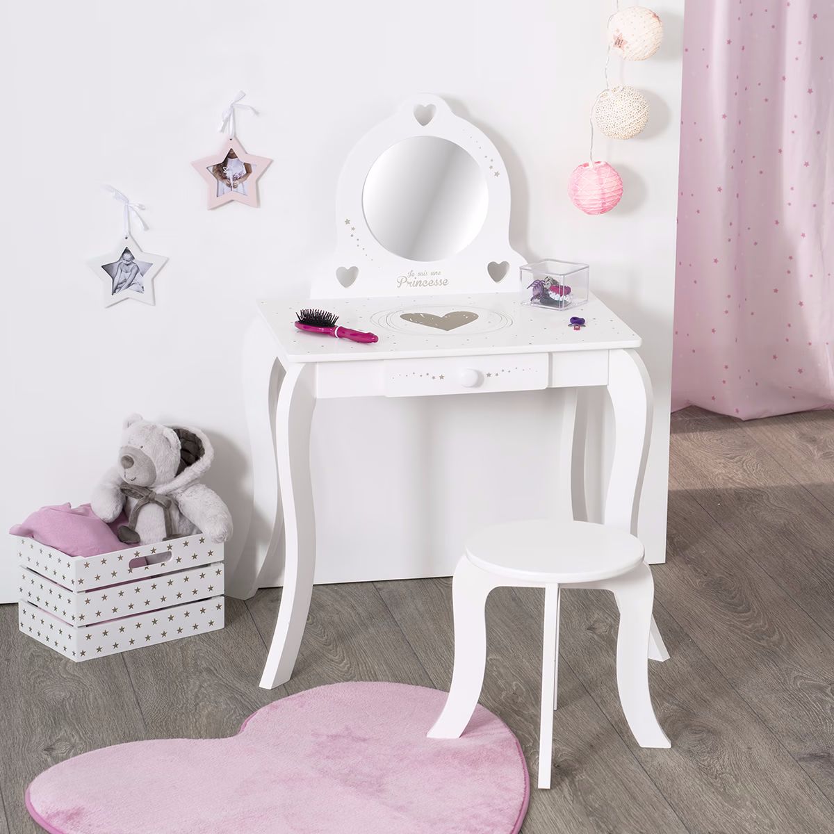 For Kids: Dressing Table with Stool