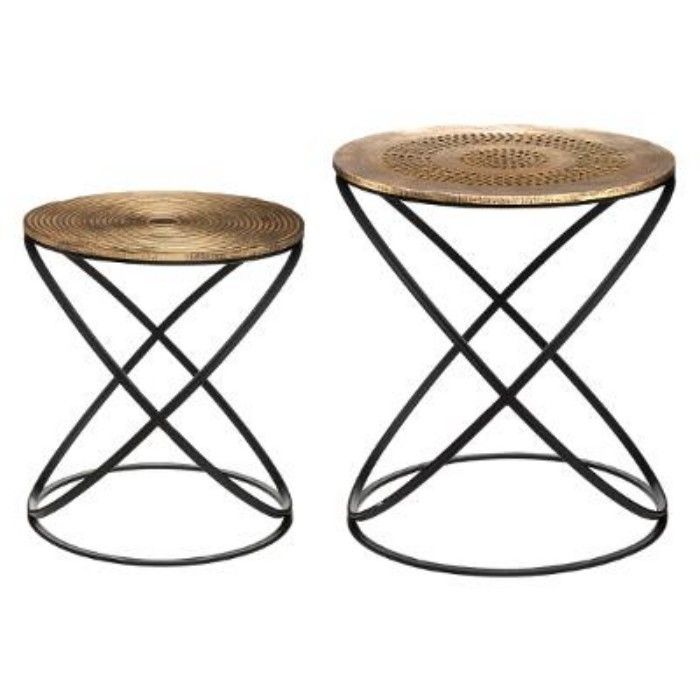 SET OF 2 ETNIK SIDE TABLES