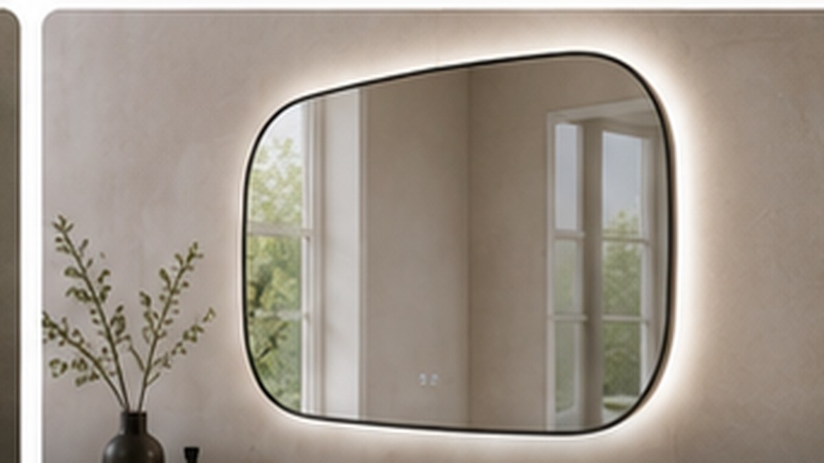 Bathroom mirrors and shelving
