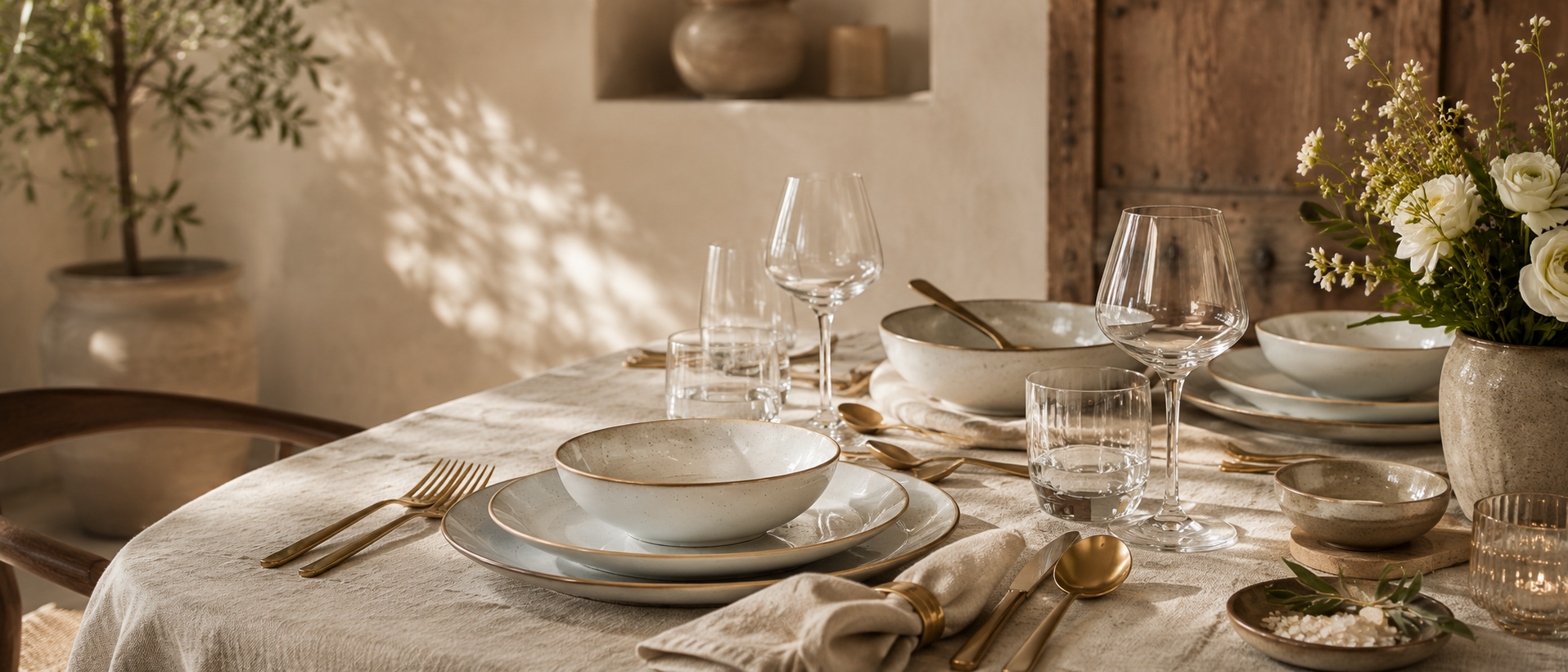Elegant tableware setting