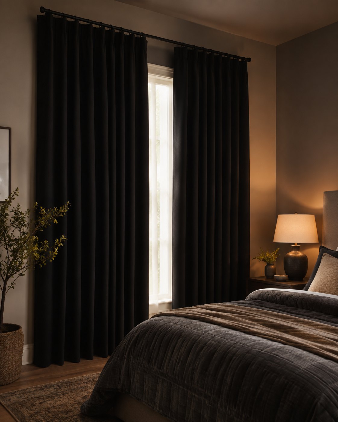 Black-out curtains