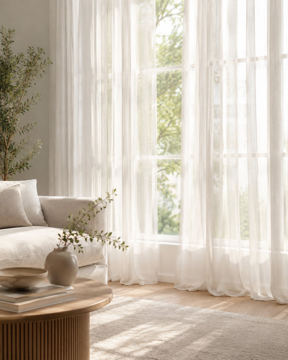 Sheer curtains