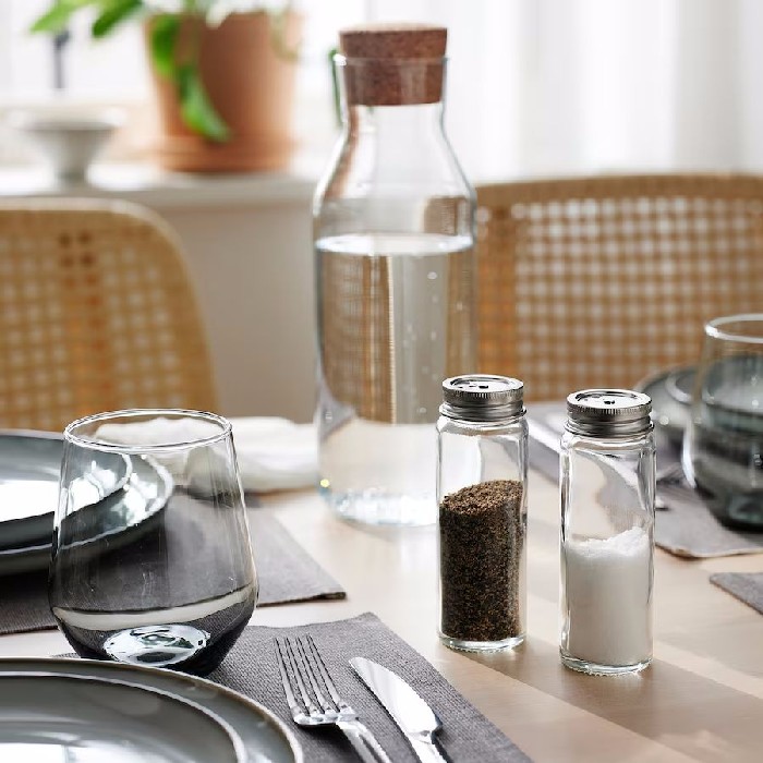 tableware/condiment-sets/ikea-citronhaj-salt-and-pepper-shakers-clear-glassstainless-steel-12cm