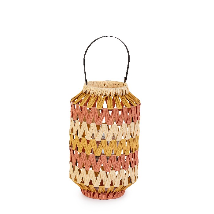 home-decor/candle-holders-lanterns/bizzotto-jala-low-round-cylindrical-lantern-ochre-brick-diameter-25cm-x-height-405cm