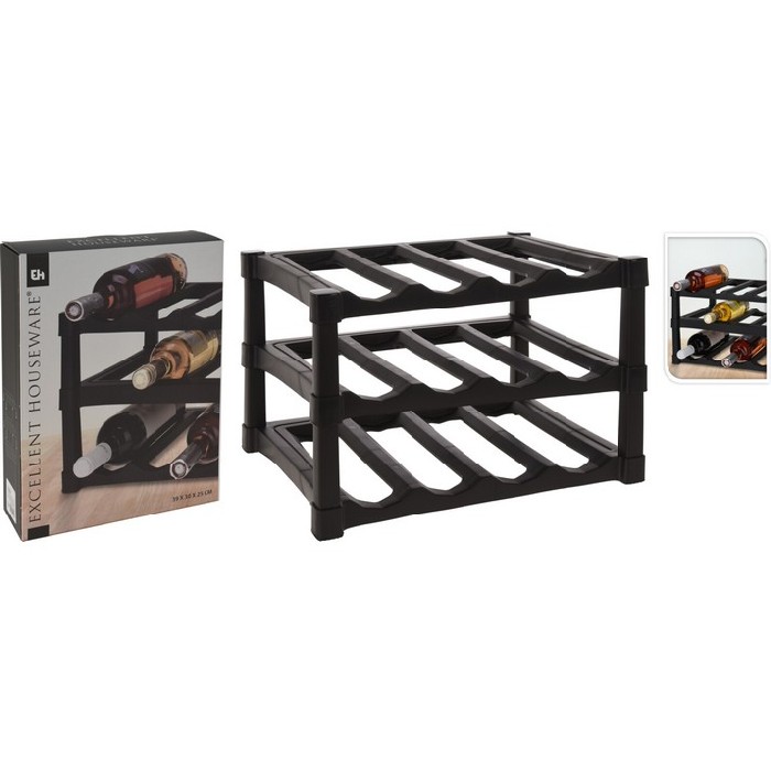 kitchenware/racks-holders-trollies/excellent-houseware-wine-rack-pp-3-layers-for-12-bottles