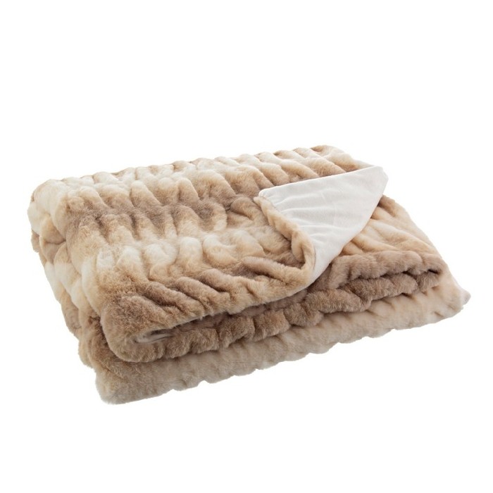 home-textiles/blankets-throws/shirring-brown-cream-blanket-120cm-x-150cm