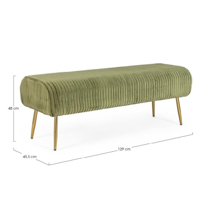 living/seating-accents/bizzotto-selena-bench-with-gold-legs-upholstered-in-olive-green