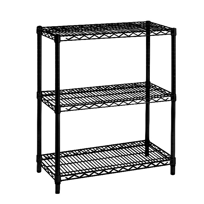 living/shelving-systems/matt-black-chrome-luxe-3-shelf-bookcase