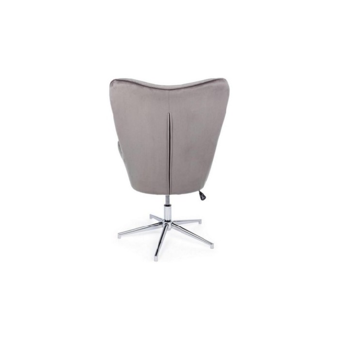 sofas/designer-armchairs/farida-swivel-armchair-with-chromed-steel-frame-and-grey-velvet-seat
