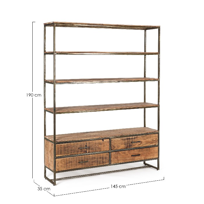 living/shelving-systems/bizzotto-elmer-bookshelf-with-4-shelves-and-4-drawers