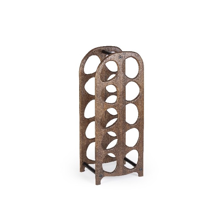 kitchenware/racks-holders-trollies/bizzotto-yukon-brown-bottle-rack-10p