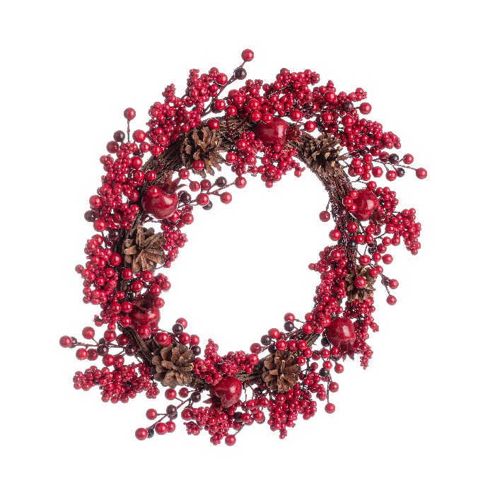 christmas/wreaths/bizzotto-jodene-wreath-with-red-berries-diameter-42cm