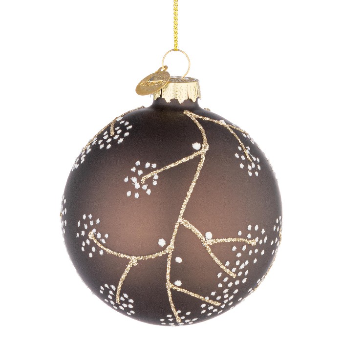 christmas/baubles/floral-brown-glass-ball-–-d8cm