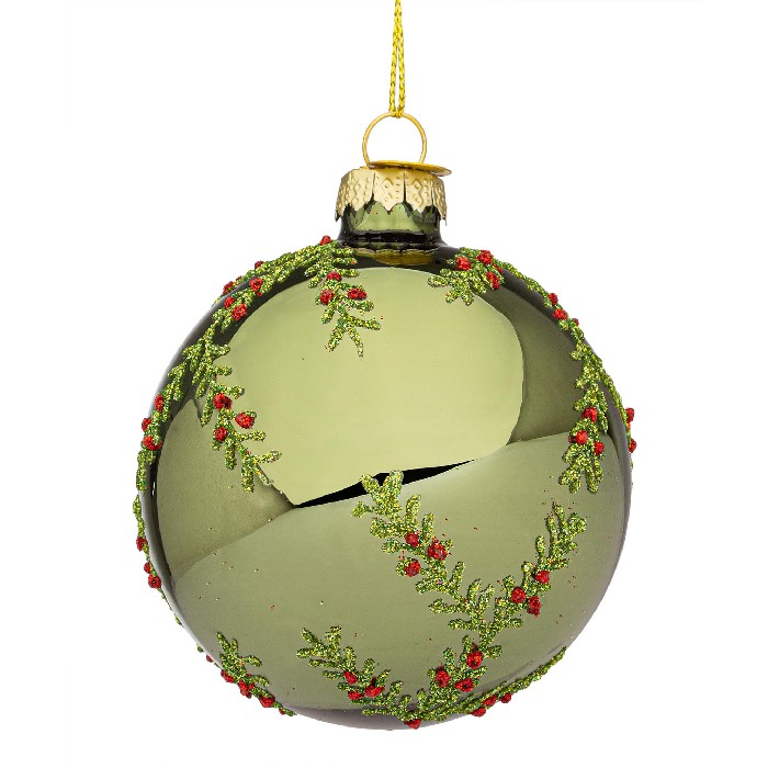christmas/baubles/woods-green-glass-ball-–-d8cm
