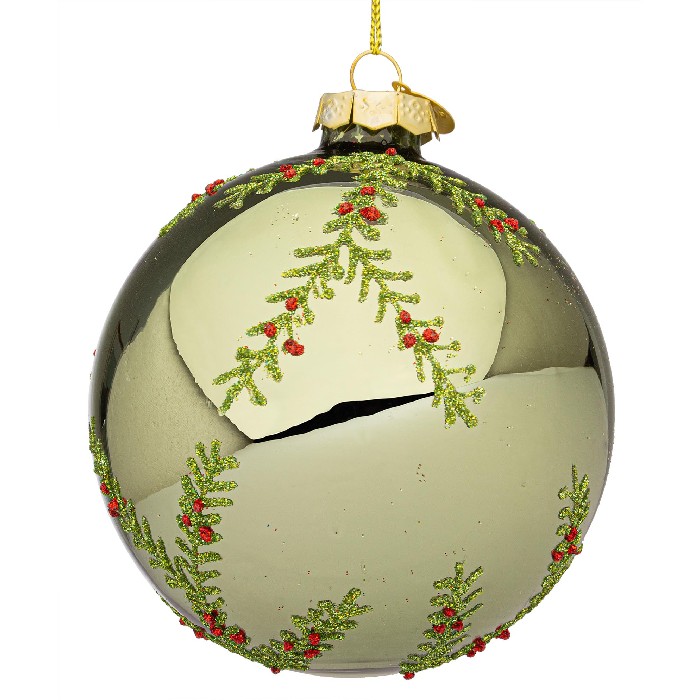 christmas/baubles/woods-green-glass-ball-–-d10cm
