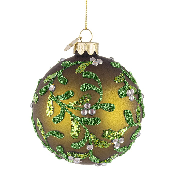 christmas/baubles/floret-dark-green-glass-ball-d8cm